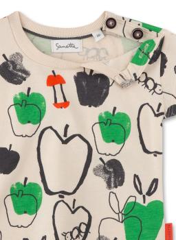 Preview: T-Shirt grün Apfel/Raupe